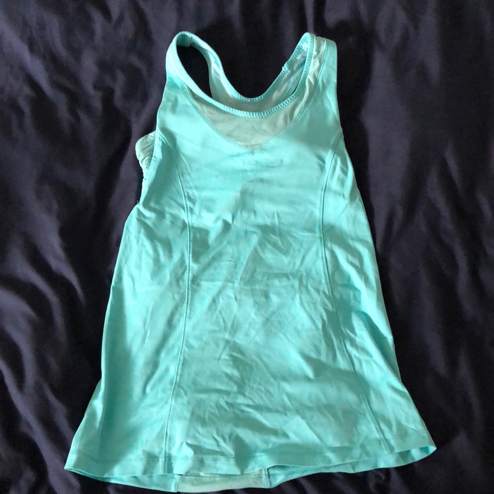 Blue Padded Lululemon Tank Top